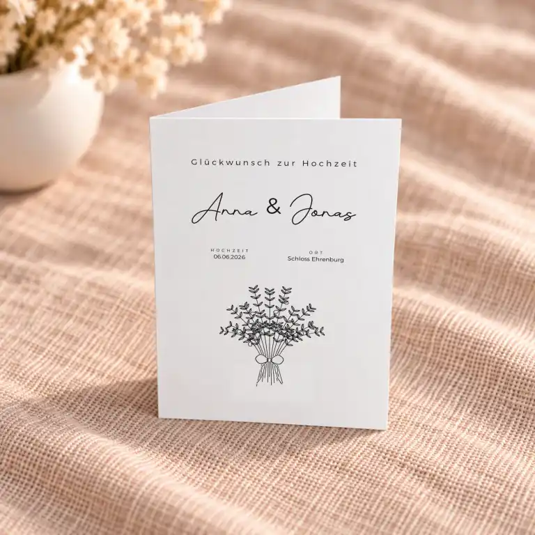 Klappkarte zur Hochzeit